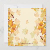 Herbst Herbstlaub Bridal Dusche Einladung (Rückseite)