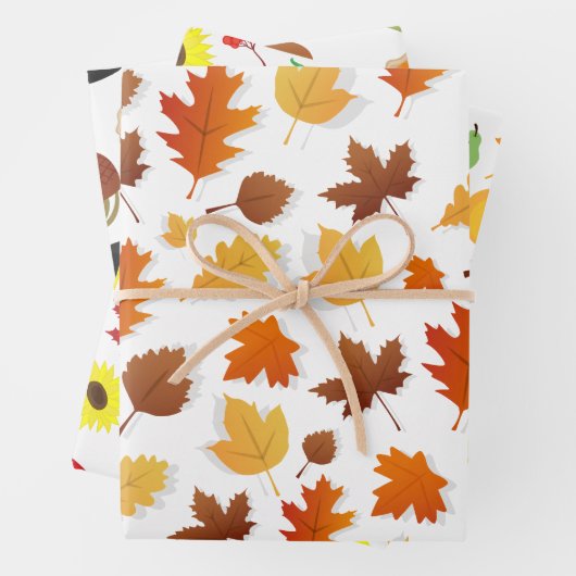 Herbst/Herbstlaub Erntedank Geschenkpackung. Geschenkpapier Set (Beispiel)