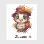 Herbst Herbstlaub Erntedank Niedlich Türkei Aufkleber (Blatt)