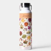 Herbst Herbstlaub Erntedankmuster Trinkflasche (Vorne)