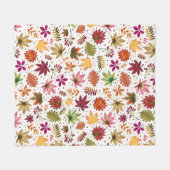 Herbst-Herbstlaub ernten Erdtonmuster Fleecedecke (Vorderseite (Horizontal))