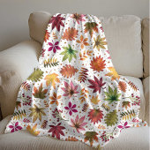 Herbst-Herbstlaub ernten Erdtonmuster Fleecedecke