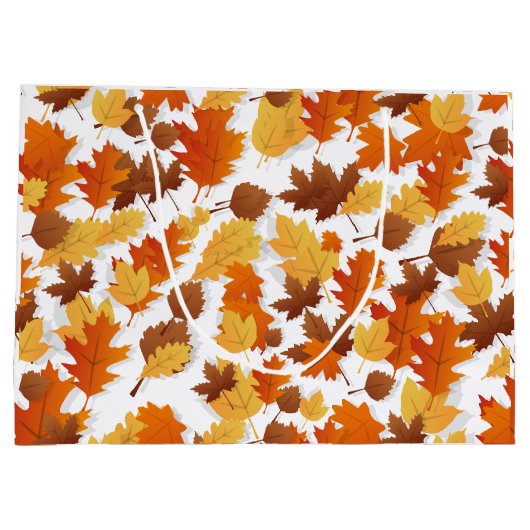 Herbst/Herbstlaub Geschenktasche. Bearbeitbare Mel Große Geschenktüte (Rückseite)