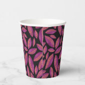 Herbst-Herbstlaub Lila- und Schwarzwald Pappbecher (Rechts)