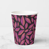 Herbst-Herbstlaub Lila- und Schwarzwald Pappbecher (Vorderseite)