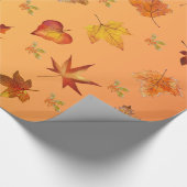 Herbst-Herbstlaub-Muster Geschenkpapier (Ecke)