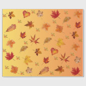 Herbst-Herbstlaub-Muster Geschenkpapier (Flach)