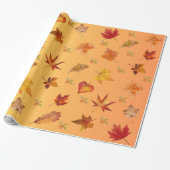 Herbst-Herbstlaub-Muster Geschenkpapier (Ungerollt)