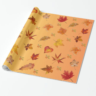 Herbst-Herbstlaub-Muster Geschenkpapier