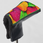 Herbst-Herbstlaub-Muster Golf Headcover (3/4 Vorderseite)