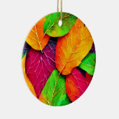 Herbst-Herbstlaub-Muster Keramik Ornament (Rechts)