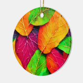 Herbst-Herbstlaub-Muster Keramik Ornament (Links)