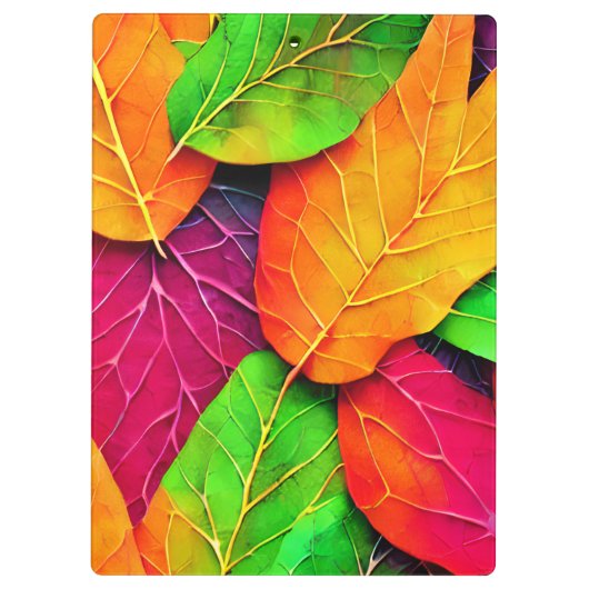 Herbst-Herbstlaub-Muster Klemmbrett (Rückseite)