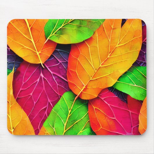 Herbst-Herbstlaub-Muster Mousepad (Vorne)