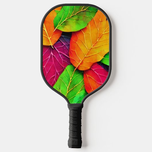 Herbst-Herbstlaub-Muster Pickleball Schläger (Rückseite)