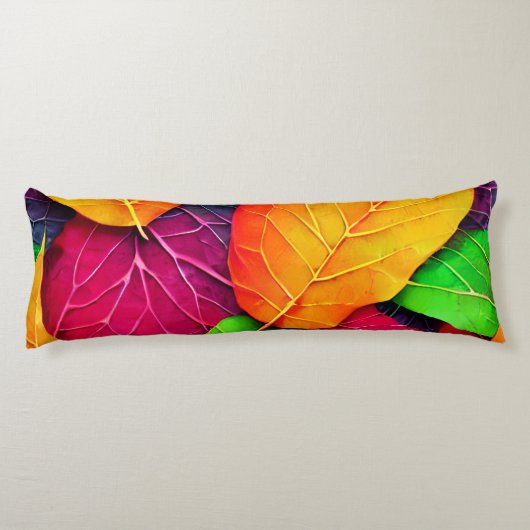 Herbst-Herbstlaub-Muster Seitenschläferkissen (Rückseite)