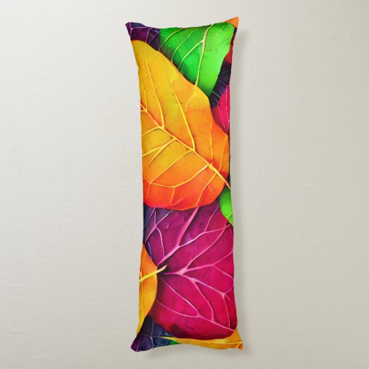 Herbst-Herbstlaub-Muster Seitenschläferkissen (Rückseite (Vertikal))