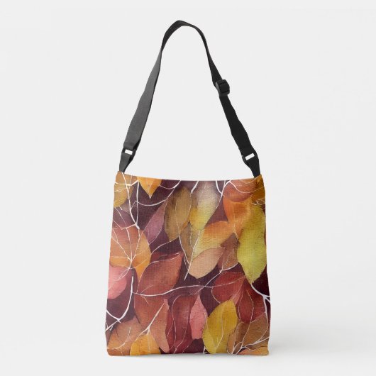 Herbst-Herbstlaub-Muster Tragetaschen Mit Langen Trägern (Rückseite)