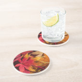 Herbst Herbstlaub Orange und Golden Getränkeuntersetzer (Seite)