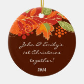 Herbst Herbstlaub Personalisiert Name Ornament (Vorne)