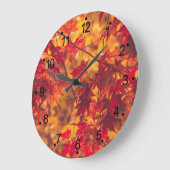 Herbst Herbstlaub Red Große Wanduhr (Winkel)