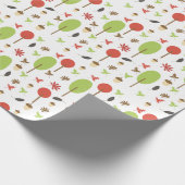 Herbst-Herbstlaube Acorn-Bäume Geschenkpapier (Ecke)