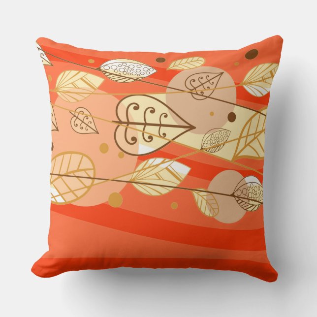 Herbst-Herbstlaube Pillow Kissen (Vorderseite)