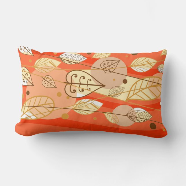 Herbst-Herbstlaube Pillow Lendenkissen (Vorderseite)