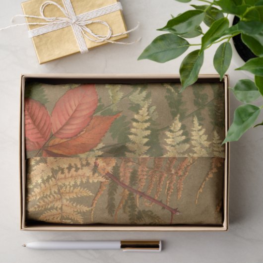 Herbst Herbstleaf Wreath Script Ephemera Decoupage Seidenpapier (Geschenk)