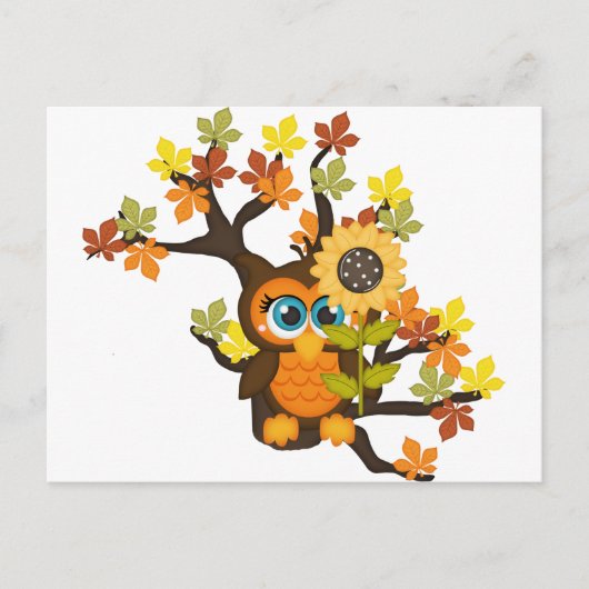 Herbst, Herbstschale mit Sonnenblumen Postkarte (Vorderseite)