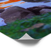 Herbst Herbstsee Spiegelungen der Schwäne in der L Poster (Ecke)