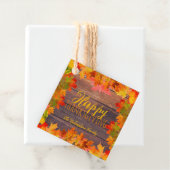 Herbst Herbstverlässt auf Braunwald glückliches Er Geschenkanhänger (Beispiel)