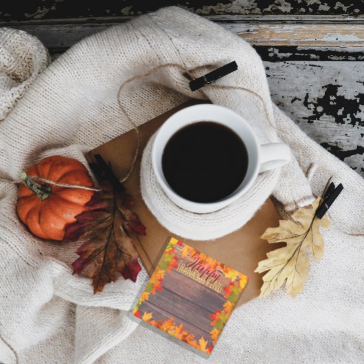Herbst Herbstverlässt auf Braunwald glückliches Er Post-it Klebezettel