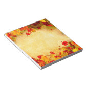Herbst Herbstverläufe auf Altpapier-Hintergrund Notizblock (angewinkelt)