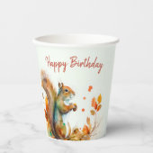 Herbst/Herbstvibes Eichhörnchen - Geburtstagsparty Pappbecher (Vorderseite)