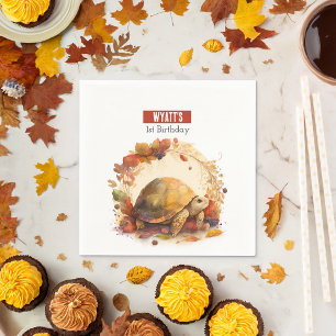 Herbst / Herbstvibes Tortoise - Geburtstagsparty - Serviette