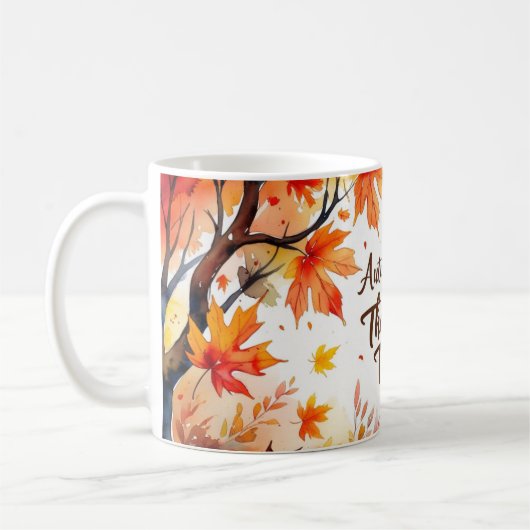 Herbst Herbstwoben und dankenswerte Zeiten freundl Kaffeetasse (Links)