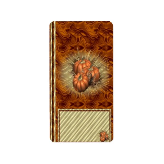 Herbst Hershey Miniatur Candy Wrapper Adressaufkleber (Vorne)