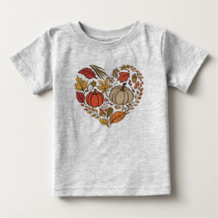 Herbst-Herz Cottagecore Kürbis-Herz Erntedankfest Baby T-shirt