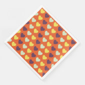 Herbst Herz Papier Abendessen Napkins Serviette (Ecke)