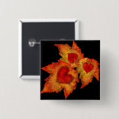 Herbst-Herz-schwarzer Knopf Button (Vorne & Hinten)