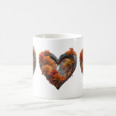 Herbst Herz und Bäume Kaffeetasse (Mittel)