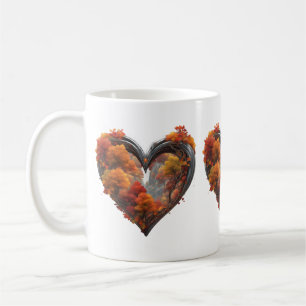 Herbst Herz und Bäume Kaffeetasse