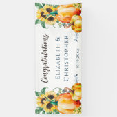 Herbst Herzlichen Glückwunsch Hochzeitsempfang Banner (Vertikal)