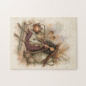Herbst-Hexenpuppe-Jigsaw-Puzzle Puzzle (Horizontal)