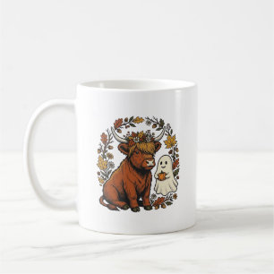 Herbst Highland Kuh Geist Vintage Gravur Shirt  Kaffeetasse