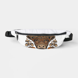 Herbst Highland-Kuh mit Herzbrille Bauchtasche