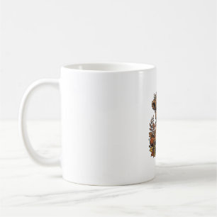 Herbst Highland Kuh Vintage Herbst Farmhouse Kunst Kaffeetasse