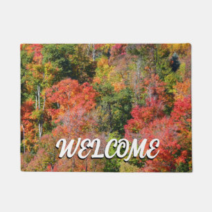 Herbst Hillside farbenfrohe Herbstfotografie Fußmatte