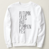 Herbst Himmel und Kürbiskuchen Trendy Fall Sweatshirt (Design vorne)